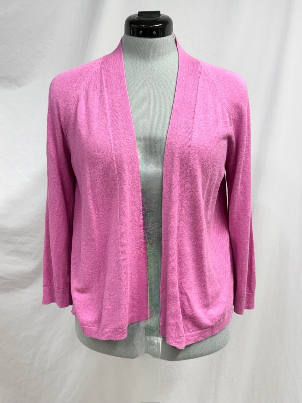 J. Jill Linen Blend Open-Front Lightweight Cardigan